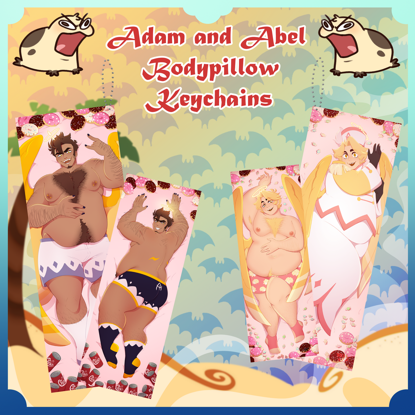 Bodypillow Keychains Adam and Abel